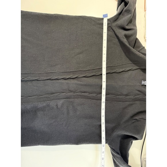 Lands End Womens Black Cardigan Sweater XS Knit Open Front Basic Casual - Picture 9 of 9